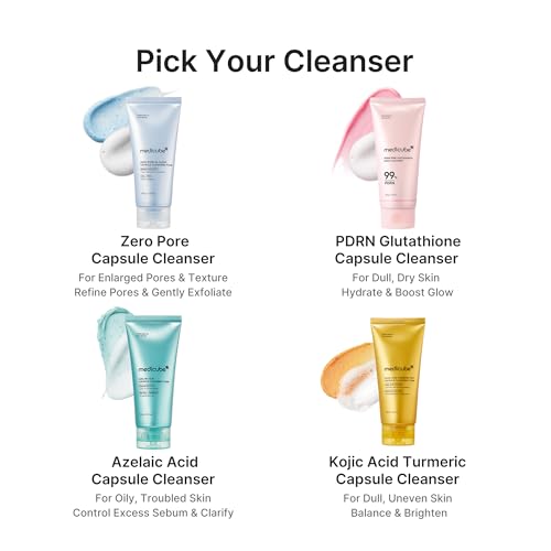 medicube Facial Cleanser PDRN Pink Glutathione Capsule Foam - Product Imagery