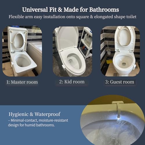 Toilet Light Motion Activated, White Elephant Stuff for Bathroom - Product Imagery