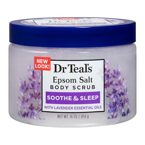 Dr Teal's Pure Epsom Salt Body Scrub, Soothe & Sleep with Lavender Essential Oils - Dr Teal's Official Product View 1