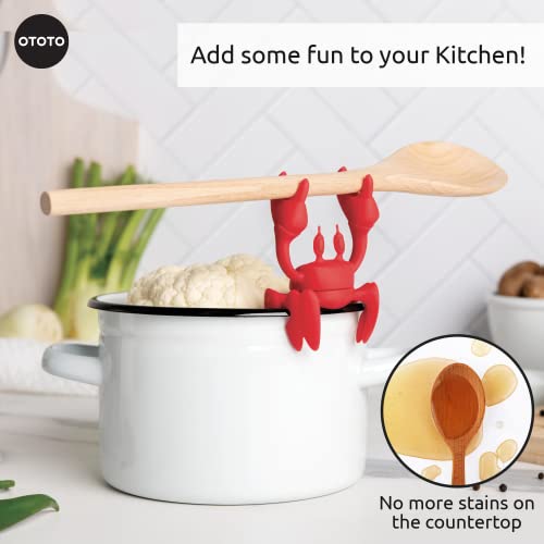 OTOTO 2 in 1 Silicone Spoon Rest & Steam Releaser - Large Spoon - Product Imagery