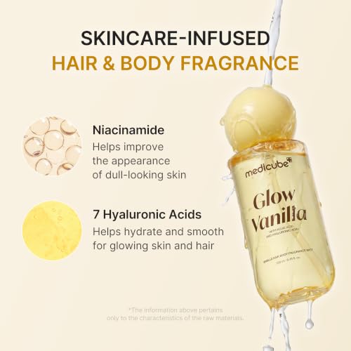 medicube Glow Vanilla Hair & Body Fragrance Mist, 8.45 fl.oz - Product Imagery