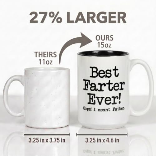 Artisan Owl Best Farter Ever I Mean Father Mug – Funny Dad - Product Imagery