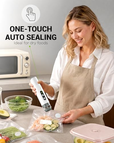 Compact Vacuum Sealer for Food, Cordless Handheld Vacuum Sealer - Product Imagery