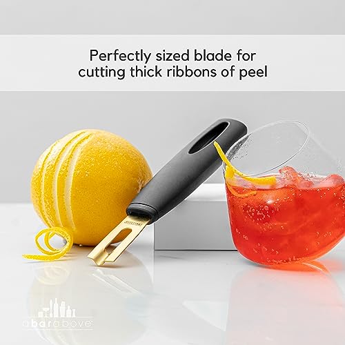 A Bar Above Channel Knife, Black Ergonomic Handle Stainless - Product Imagery