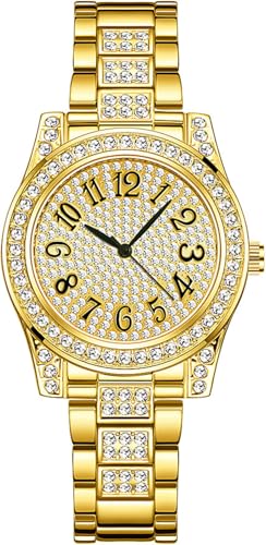 ADSBIAOYE Gold Watches for Women Luxury Diamond Ladies Bracelet - Product Imagery
