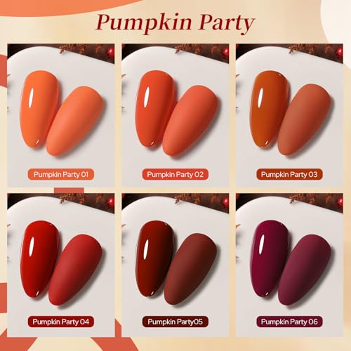 BORN PRETTY Fall Winter Gel Polish Pumpkin Orange Brown - Product Imagery