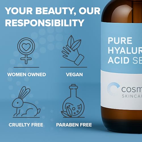 Cosmedica Hyaluronic Acid Serum for Skin – 4 Fl. Oz Hydrating - Product Imagery
