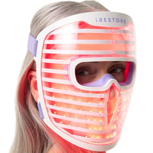 iRestore LED Face Mask for Youthful Skin, Red Light Therapy for - Product Imagery