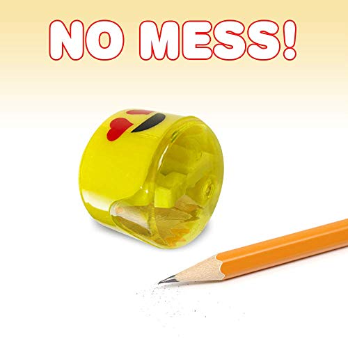 ArtCreativity Emoticon Sharpeners for Kids, Bulk Pack of 24, - Product Imagery