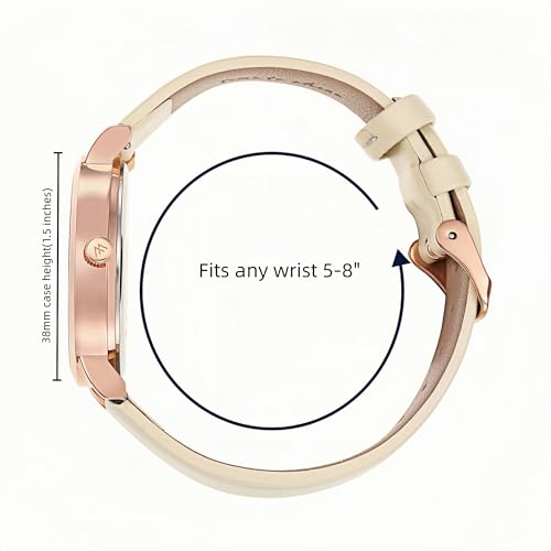 Maxi Numbers Womens Watch - Interchangeable Genuine Leather Band - Product Imagery
