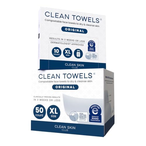 Clean Skin Club Clean Towels XL Original 50 Ct 10ct Travel - CLEAN SKIN CLUB Official Imagery - 1