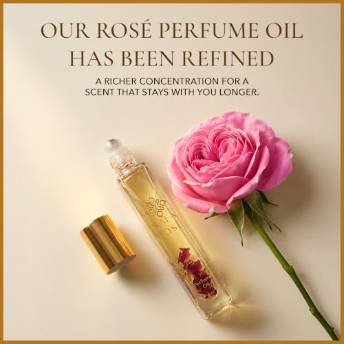 SAFA Rosé Organic Rose Oil Perfume Roller | Bulgarian Damask & - Product Imagery