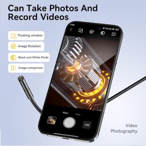 1920P HD 9.8FT Endoscope Camera with Light, Borescope with 8 - Product Imagery
