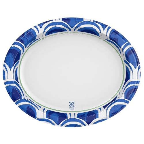 Dixie Ultra Disposable Paper Platters, 10" x 12.5", 25 Count - Product Imagery
