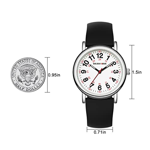 GOLDEN HOUR Waterproof Nurse Watch for Medical Professionals, - Product Imagery
