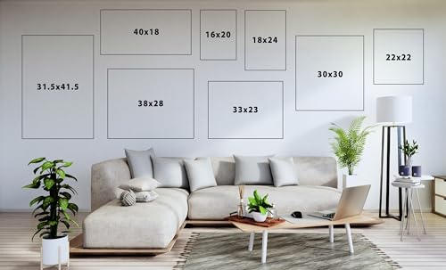 Kate and Laurel Custom Printed Framed Canvas Wall Art, 22x22 - Product Imagery