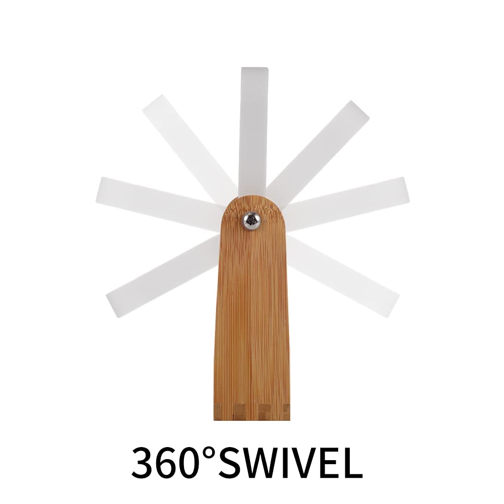 Makeup Mirror with Natural Bamboo Stand 1X 3X Magnification - YYPDC Official Product Imagery - 6