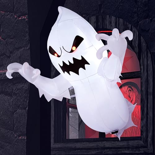 Joiedomi 4.5 FT Halloween Inflatable Ghost with Build-in LEDs, - Product Imagery