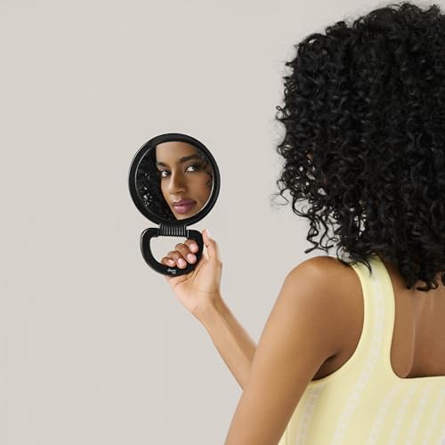 Diane Double-Sided Hand Mirror, 1X & 3X Magnification, 6" - Product Imagery