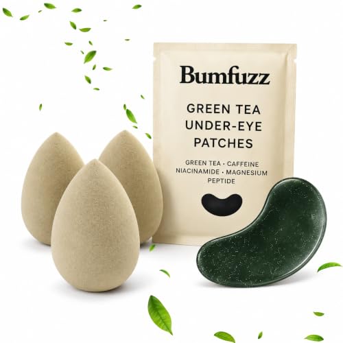 Green Tea Under Eye Patches Makeup Sponge Set 24 Pairs Eye - Bumfuzz Official Imagery - 1