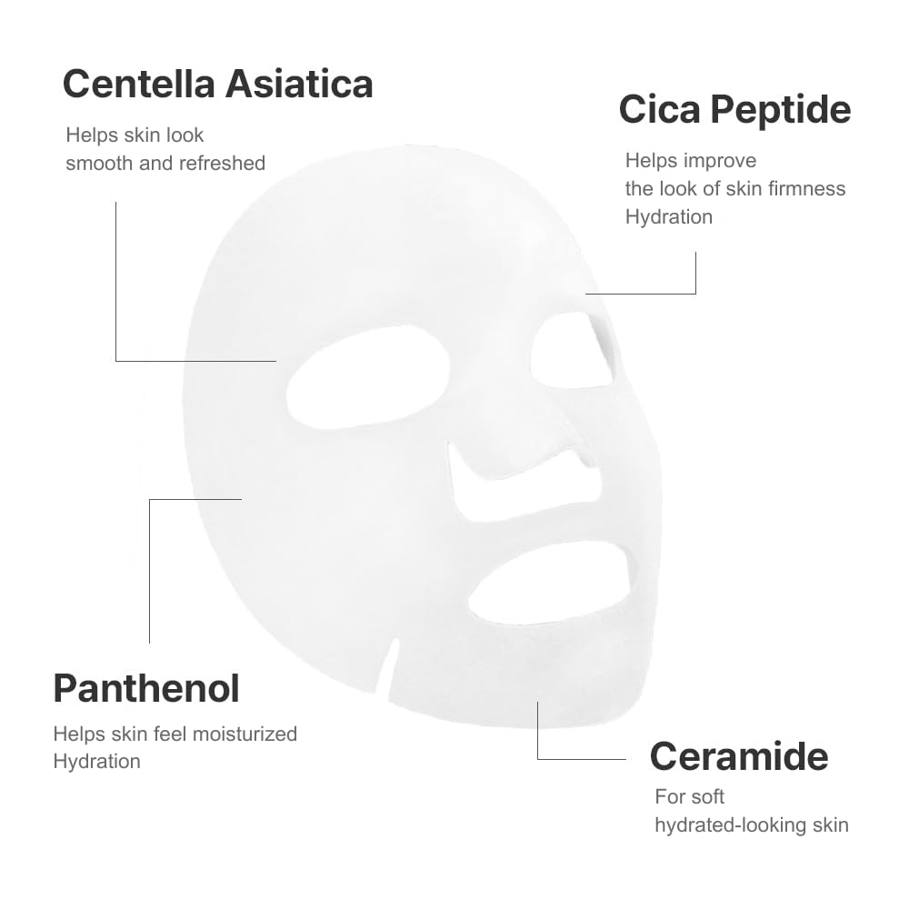 Cica Peptide Cellulose Bamboo Sheet Mask for Hydration &amp; - SWANICOCO
