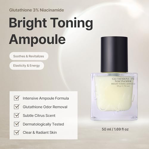 Bright Glow Glutathione Ampoule, Brightening Face Serum with - Product Imagery