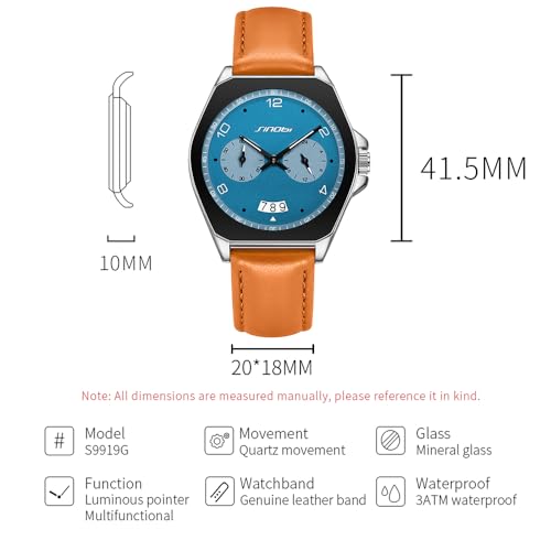 SINOBI Men’s Fashion Business Watch Analog Quartz Waterproof - Product Imagery