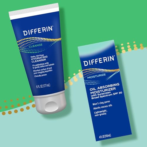 Differin Daily Oil Free Hydrating Face Wash for Acne Prone Skin, - Product Imagery