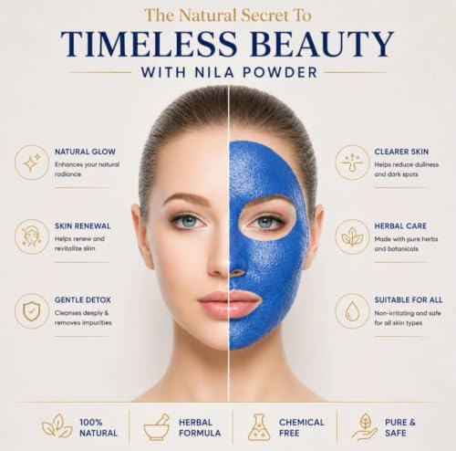 Viral Blue Mask| Authentic Moroccan powder – 100% Pure Indigo - Product Imagery
