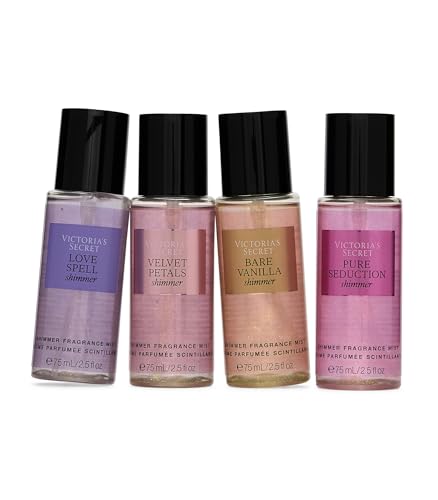 Victoria's Secret Fragrance Mist Collection 4 Piece Shimmer Mini - Product Imagery