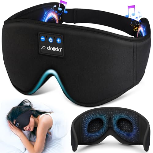 LC-dolida Sleep Headphones, 3D Sleep Mask Bluetooth Wireless - Product Imagery
