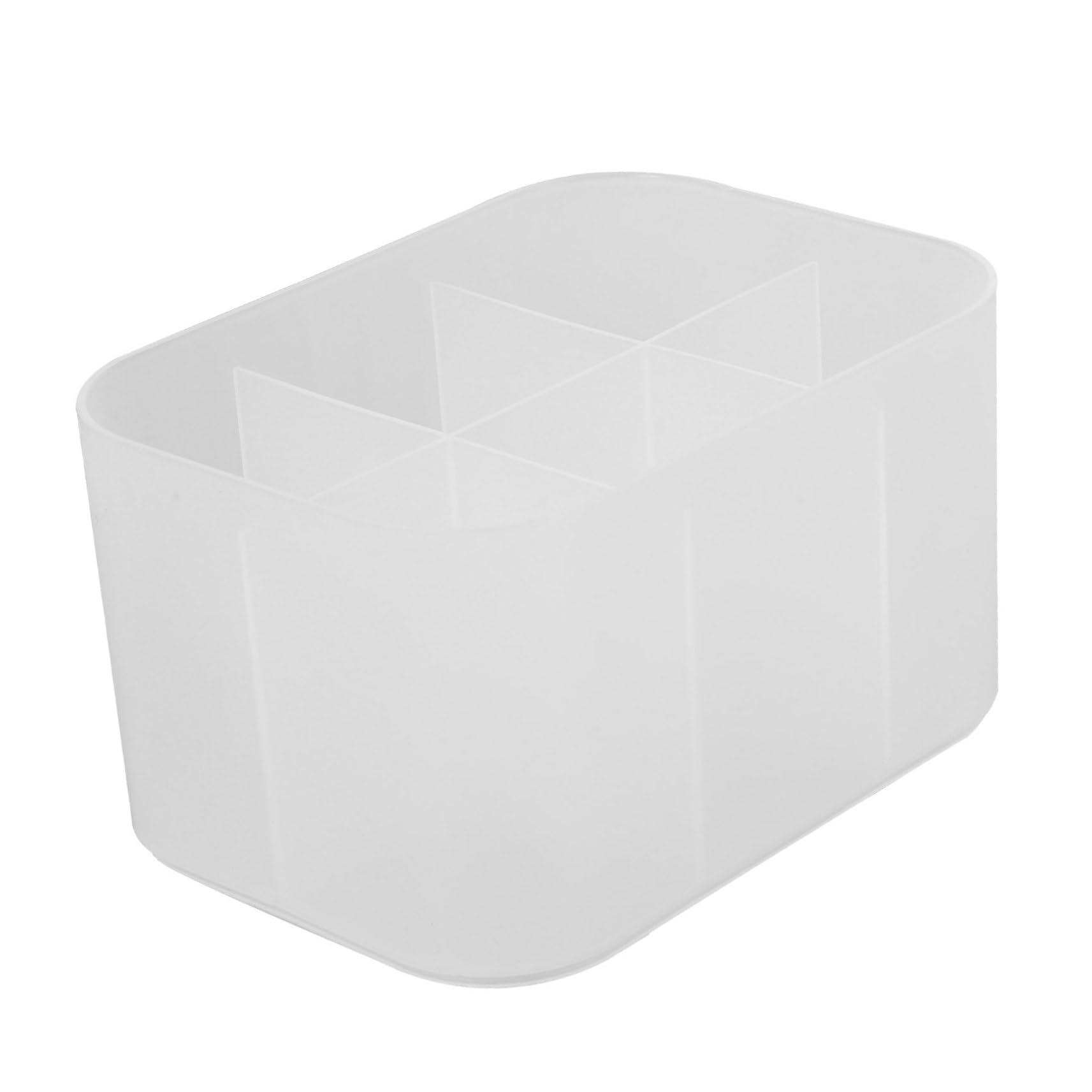 PAMINGONO Nail Art Tools Box Desktop Storage Box for Nail Art Pens Brush Decor 6 Slots in White