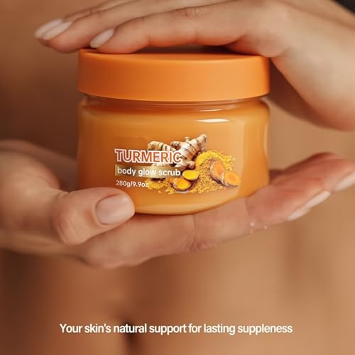 Turmeric Body Scrub, Gentle Body Exfoliator Scrub, Deep - Product Imagery