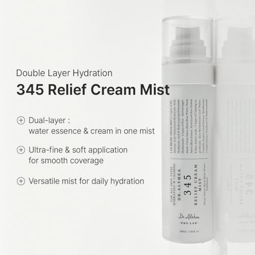 345 Relief Cream & Mist Duo, Korean Vegan Skin Care Set - Product Imagery