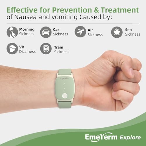 EmeTerm Explore Classic FDA-Cleared Anti-Nausea Wristband IP67 - Product Imagery