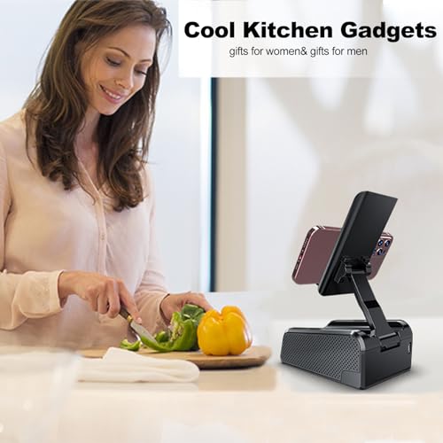 JTEMAN Cell Phone Stand with Bluetooth Speaker,Birthday Gifts - Product Imagery