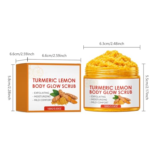 Turmeric Lemon Body Exfoliating Scrub, Gentle Moisturizing Skin - Product Imagery