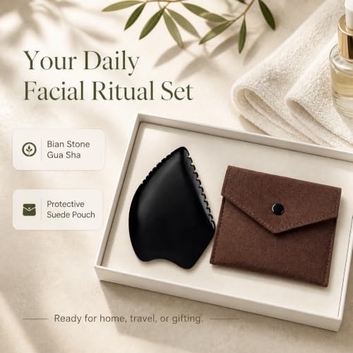 Gua Sha Facial Massage Tools, BianStone Traditional Face & Body - Product Imagery