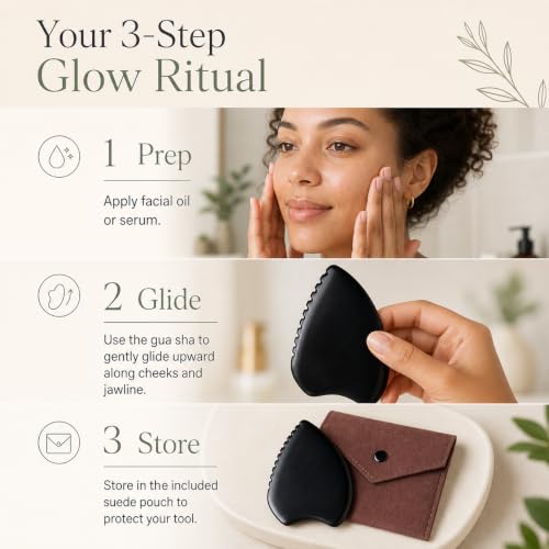 Gua Sha Facial Massage Tools, BianStone Traditional Face & Body - Product Imagery