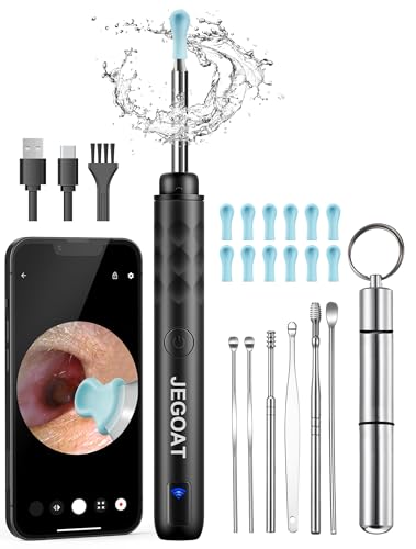 JEGOAT Ear Wax Removal Kit, 1296P HD Ear Cleaner Camera Otoscope - Product Imagery