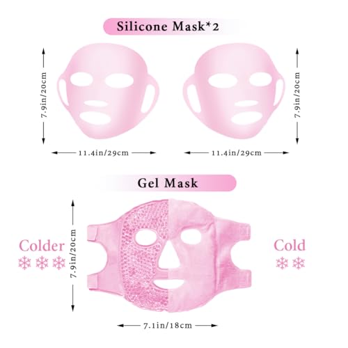 Silicone Face Mask Cover and Ice Face Pack Mask - Product Imagery