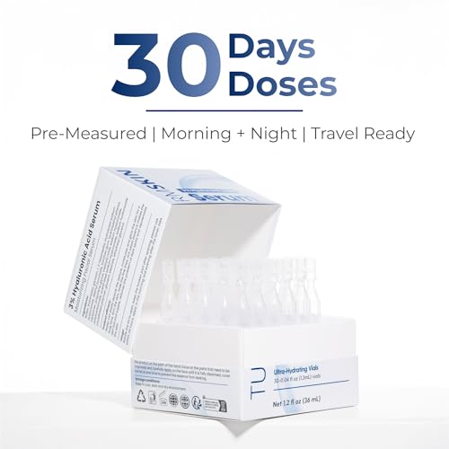 TURMSKIN® Hyaluronic Acid Serum Ampoules [ULTRA HYDRATING VIALS] - Product Imagery
