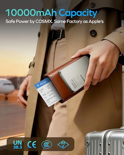 MOMAX Magnetic Wireless Power Bank 10000mAh, Ultra-Slim 0.5" - Product Imagery