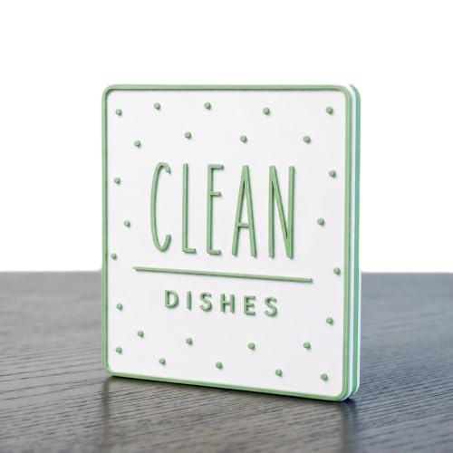 Clean Dirty Magnet for Dishwasher Sign, Dotted Kitchen Gadget, - Product Imagery