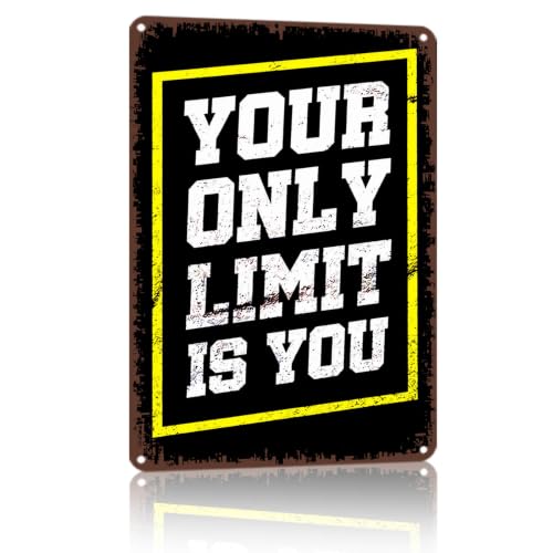 8x12 Inch Aluminum Motivational Wall Art Sign, Vintage - Product Imagery