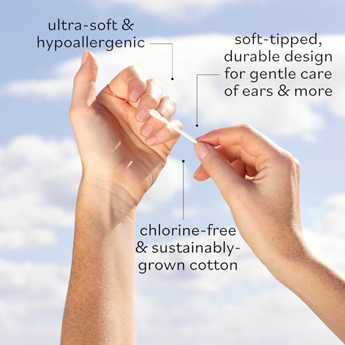 Sky Organics Organic Cotton Swabs 375 ct, 100% Pure, Natural, - Product Imagery