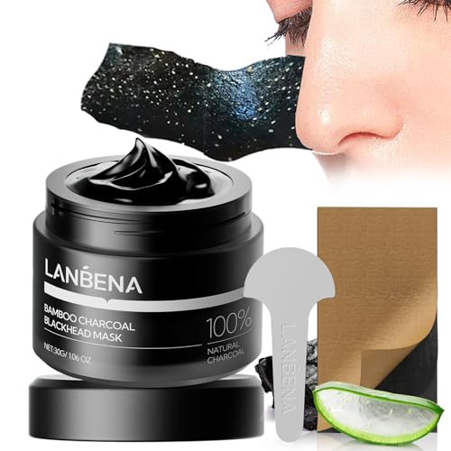 LANBENA 3.0 Bamboo Charcoal Blackhead Remover Mask, Nose Pore - Product Imagery