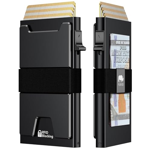 Smart Card Wallet for Men Slim: Minimalist Wallet For Men - RFID - Product Imagery