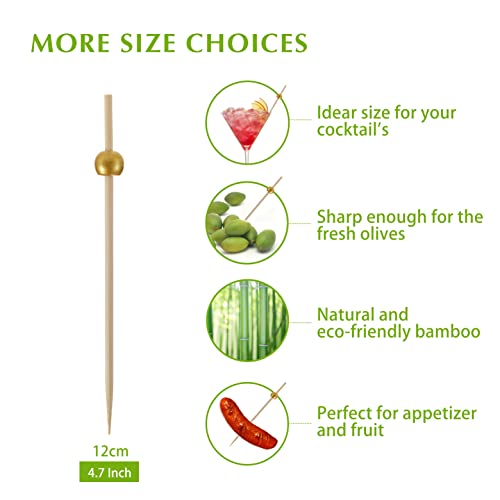 200 Pcs Cocktail Picks, Fancy Toothpicks for Appetizers, Mini - Product Imagery