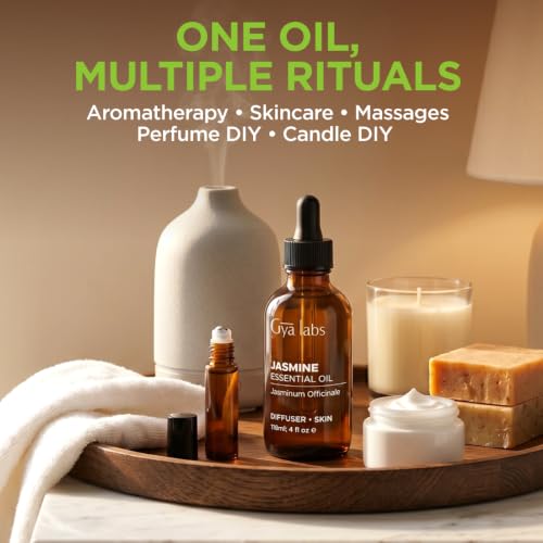 100% Pure Jasmine Essential Oil for Skin & Diffuser - 4 Fl Oz - Product Imagery